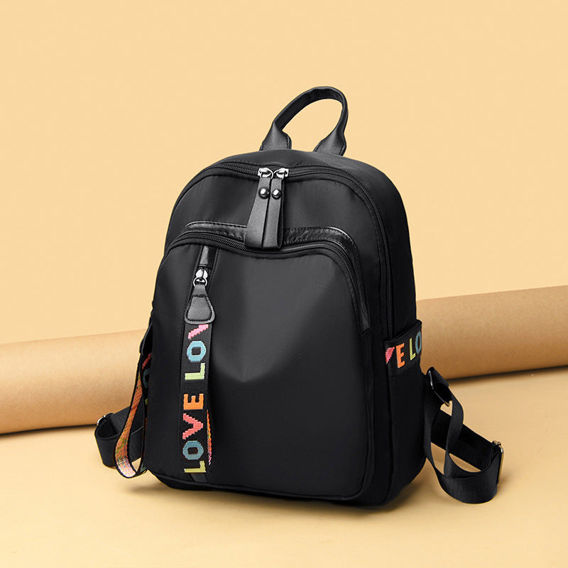 Backpack Female Korean Style Trendy Casual Fashion Student School Bag Nylon Oxford Cloth Ladies Backpack
